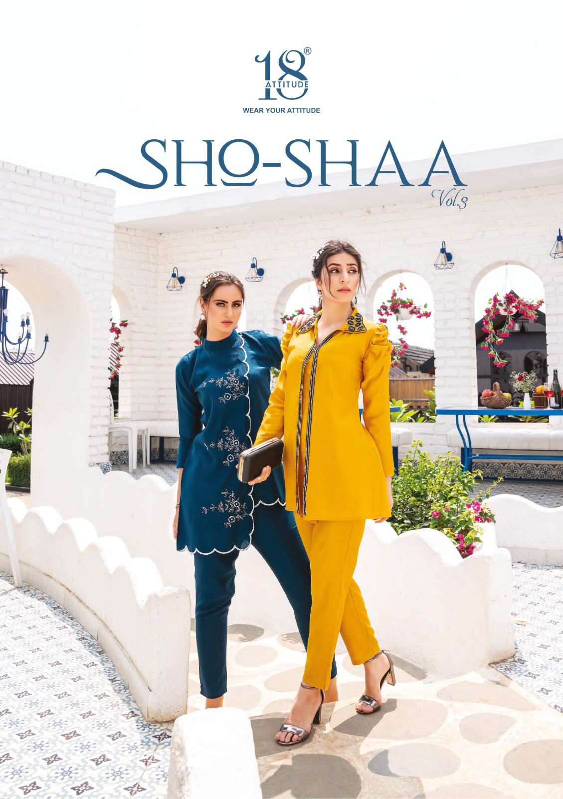 18 attitude sho shaa vol-3 301-307 series fancy look designer top bottom catalogue design 2023 