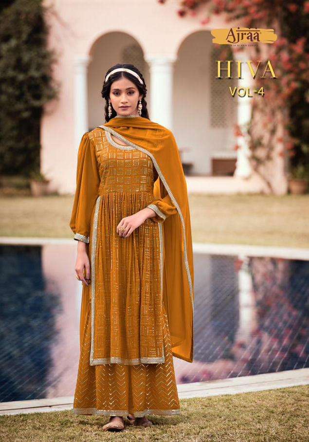 ajraa hiva vol-4 51511-51515 series stylish designer party wear dress catalogue collection surat 