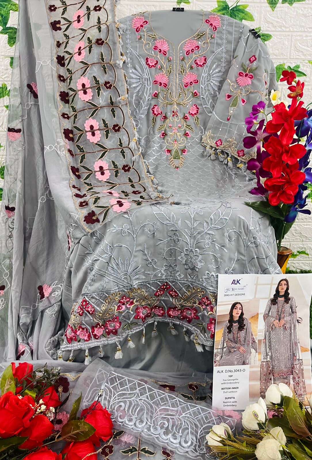 al khushbu 3043 hit designs fancy look designer pakistani salwar suits online dealer surat 