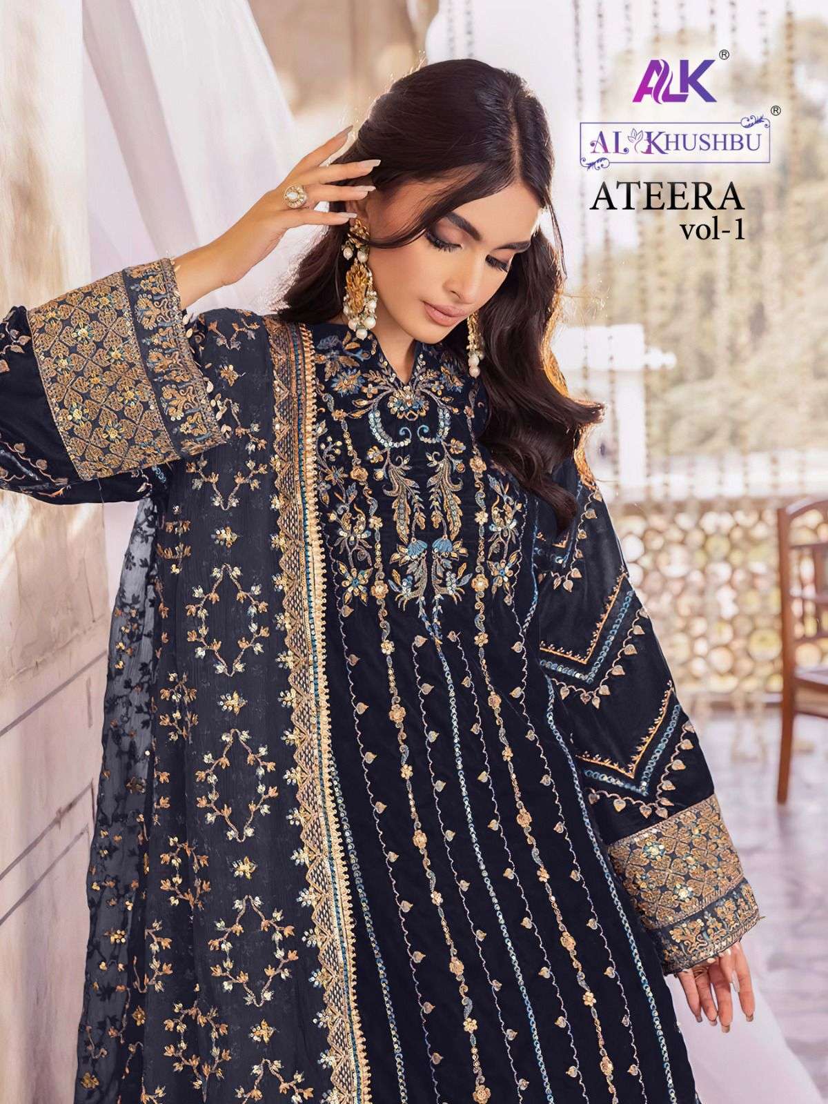 al khushbu ateera vol-1 4015 series exclusive designer pakistani salwar suits catalogue surat 