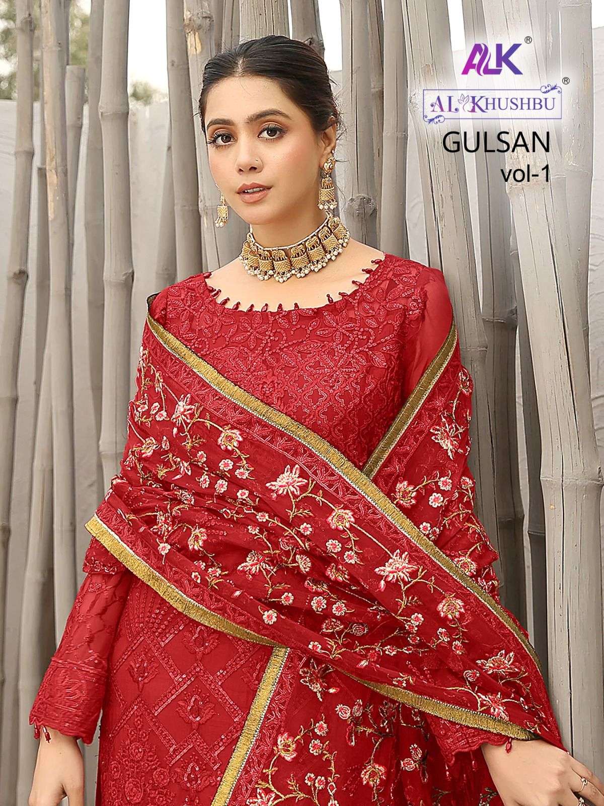 al khushbu gulsan vol-1 4042 series georgette designer pakistani salwar suits catalogue wholesale price surat 