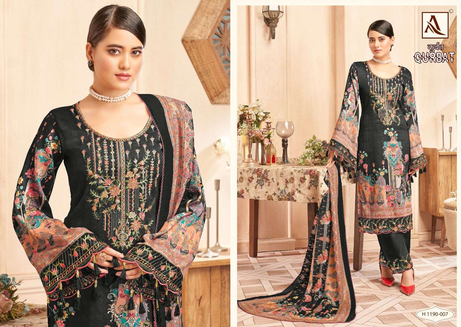 alok suit qurbat edition vol-9 fancy designer salwar kameez catalogue online wholesaler surat 