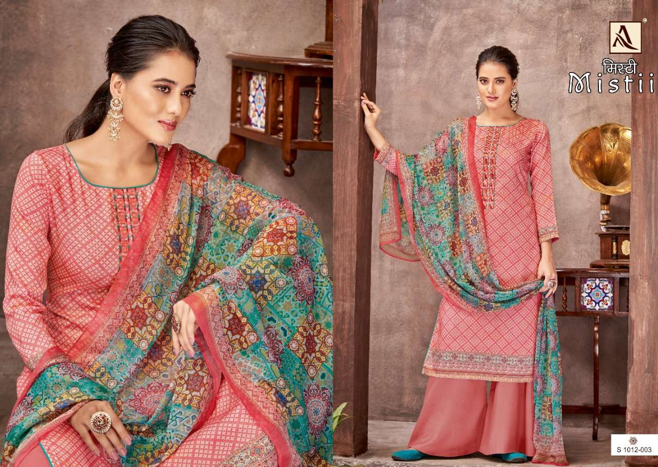 alok suits mistii pure jam cotton fancy embroidery work salwar kameez wholesale price surat