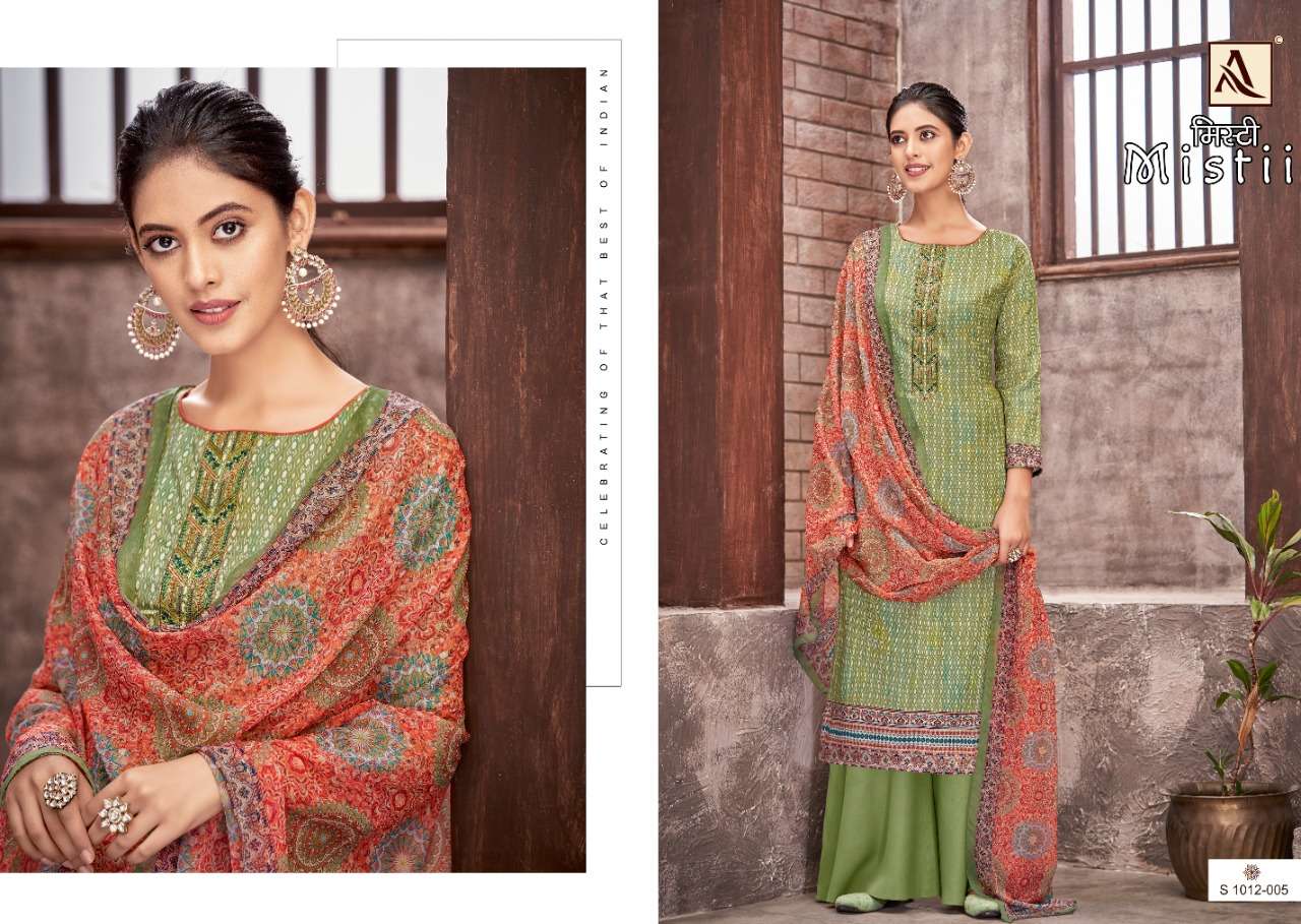 alok suits mistii pure jam cotton fancy embroidery work salwar kameez wholesale price surat