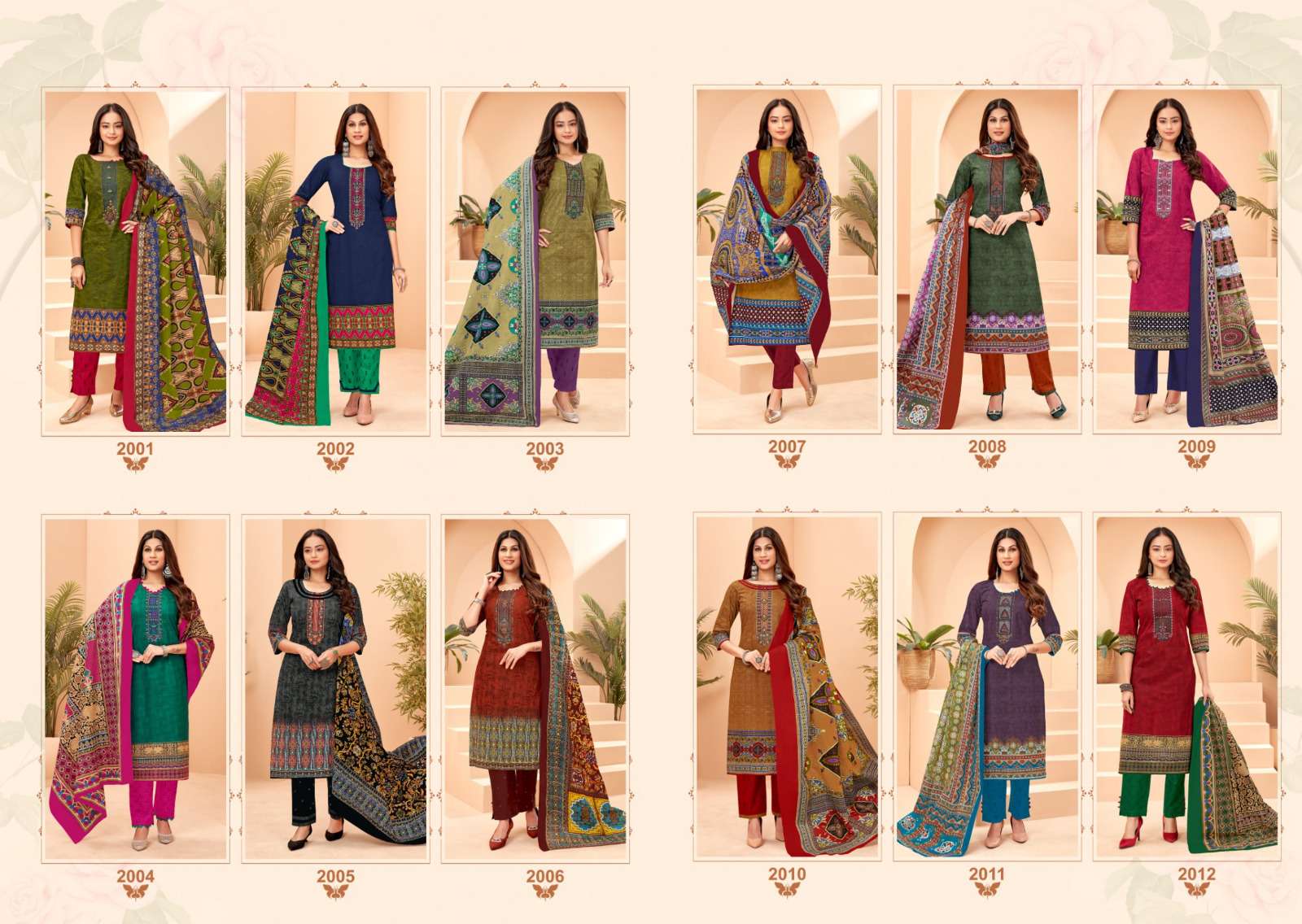 balaji cotton netra vol-2 2001-2012 series unstich designer salwar kameez catalogue wholesale price surat 