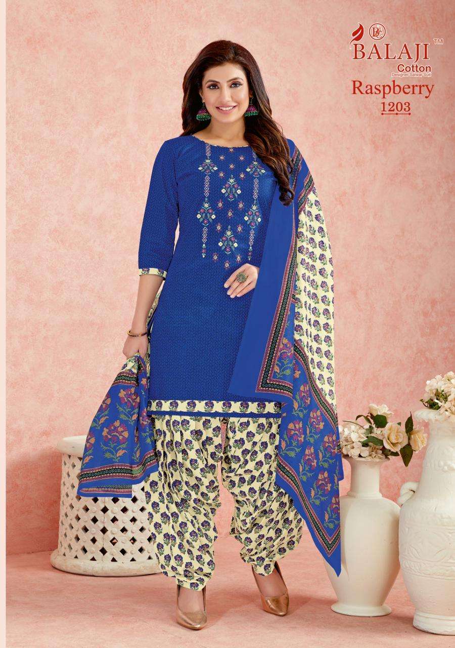 balaji cotton raspberry vol-12 1201-1212 series unstich designer salwar suits catalogue online market surat 
