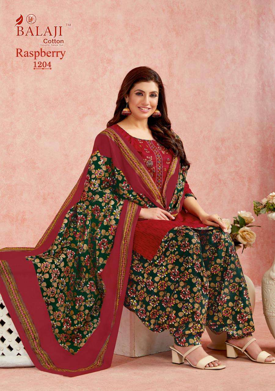 balaji cotton raspberry vol-12 1201-1212 series unstich designer salwar suits catalogue online market surat 