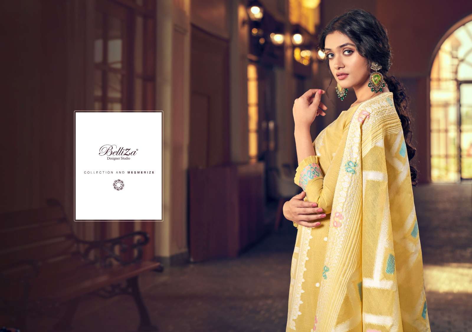 belliza designer studio odhni pure cotton fancy dress material collection wholesale price surat