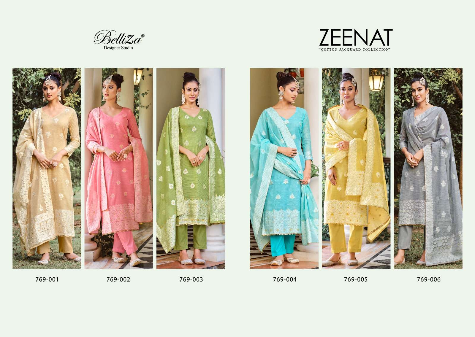 belliza designer studio zeenat exclusive designer salwar kameez catalogue manufacturer surat