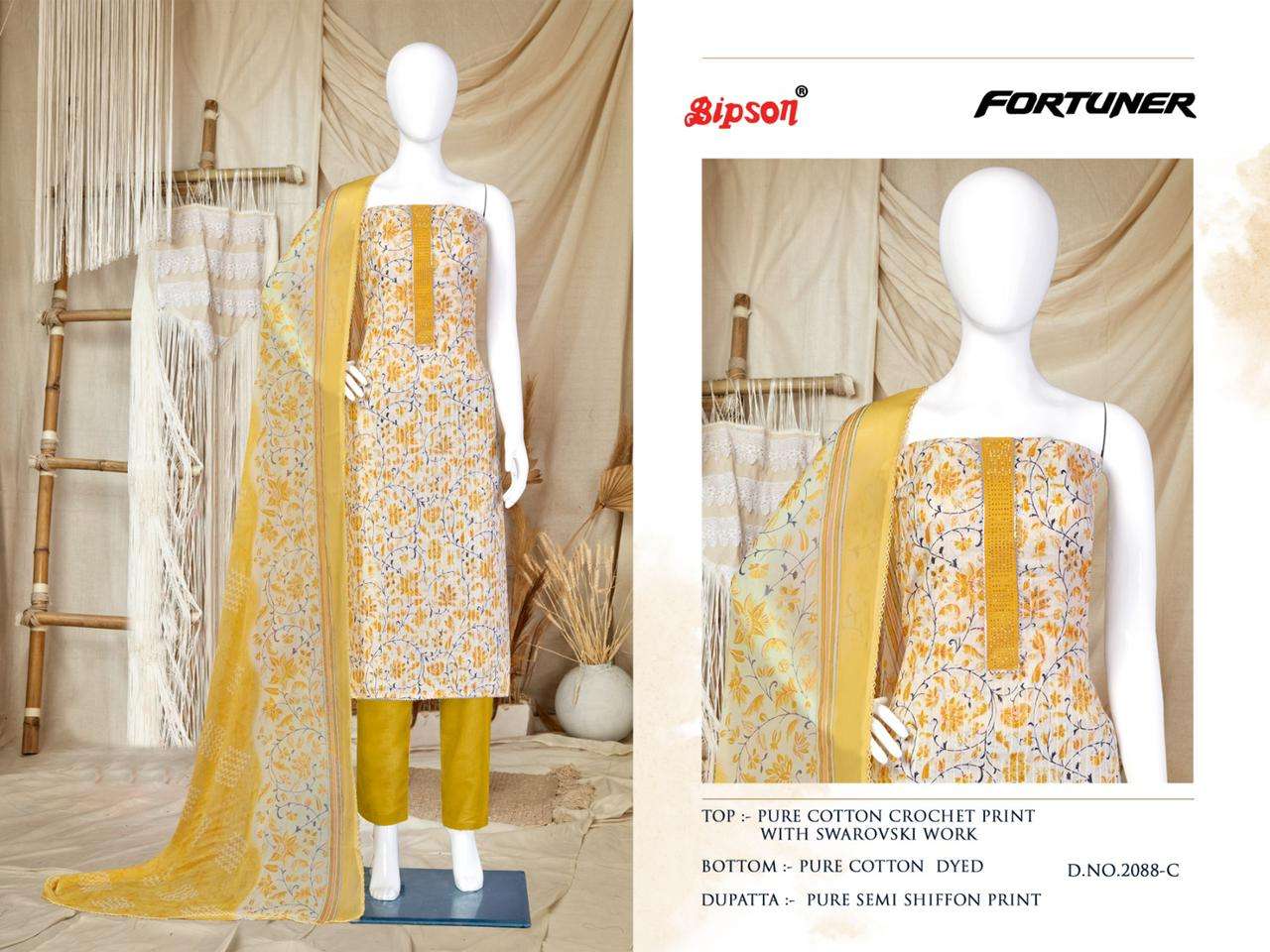 bipson by fortuner 2088 designer cotton summer special salwar kameez full catalogue  wholesaler 