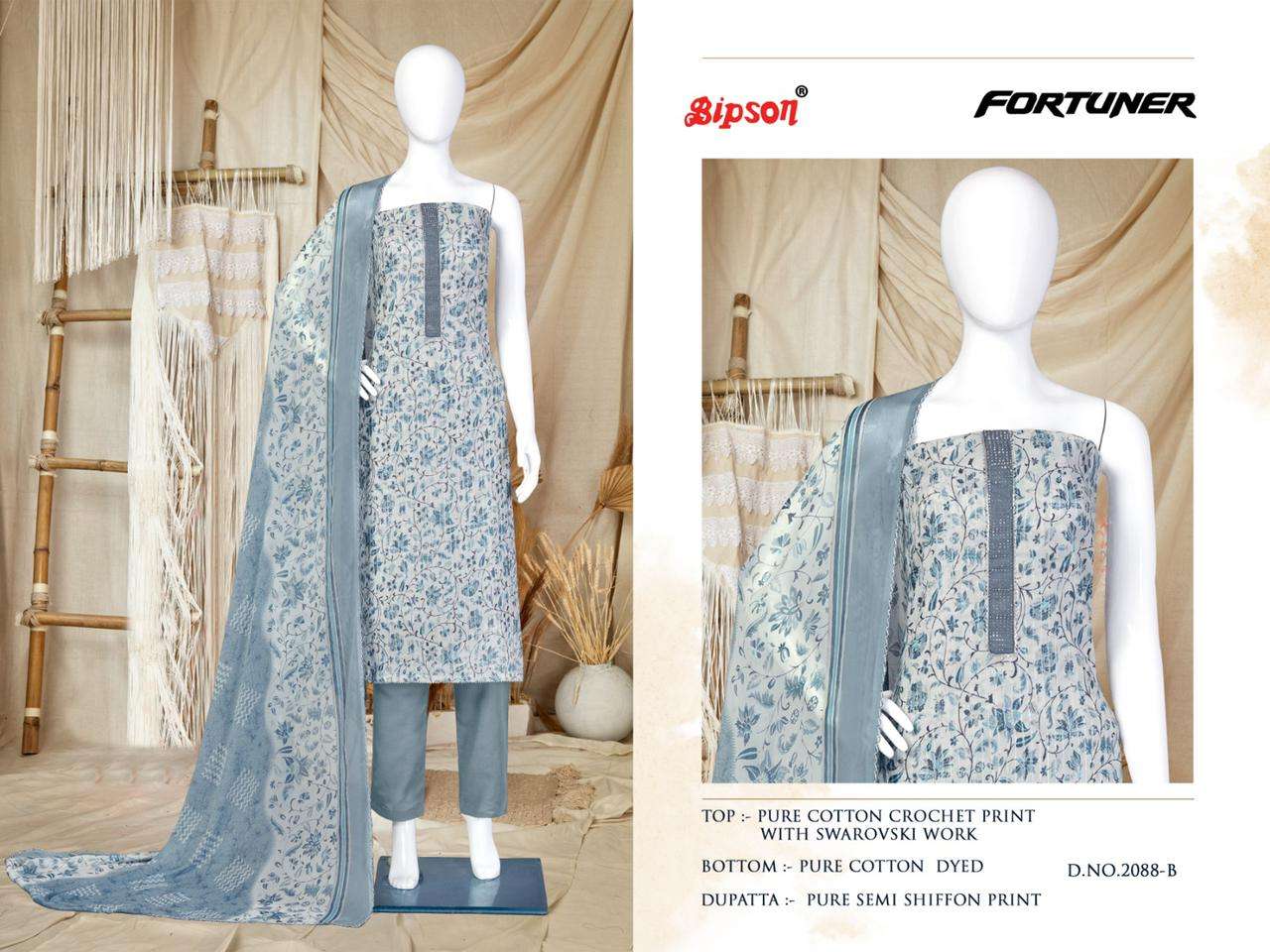 bipson by fortuner 2088 designer cotton summer special salwar kameez full catalogue  wholesaler 
