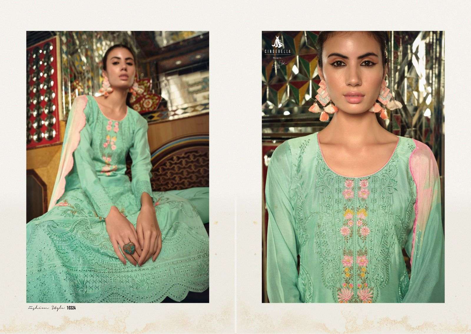 cinderella sarisha 10320-10325 series exclusive designer salwar kameez catalogue wholesale price surat 