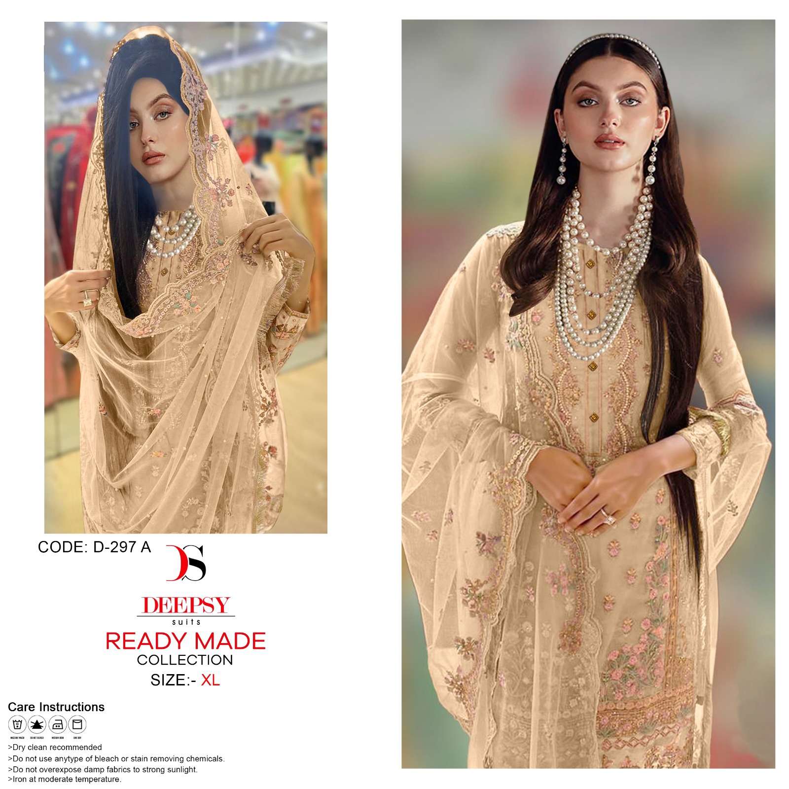 deepsy suits 297 colours pure organza embroidered readymade collection wholesale price 