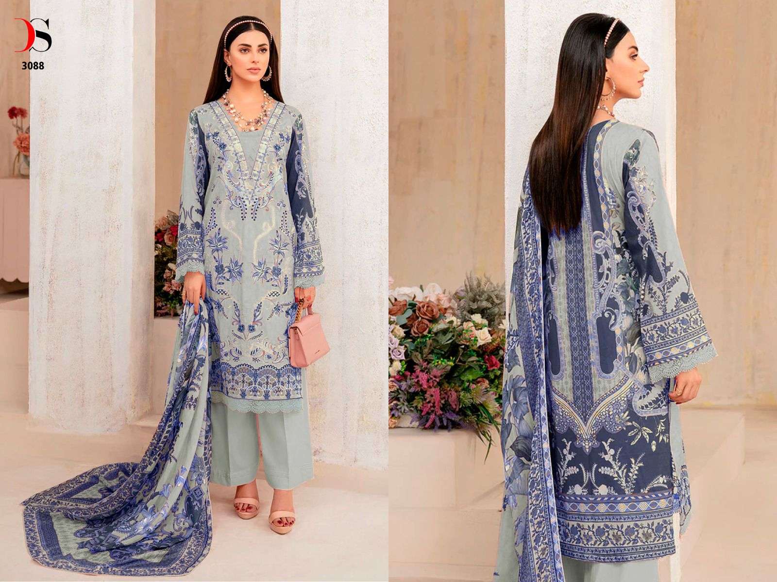 deepsy suits cheveron vol-7 3081-3088 series fancy designer pakistani salwar suits wholesaler surat