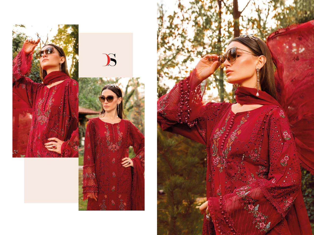 deepsy suits maria b lawn vouage a luxe 3041-3048 series exclusive designer pakistani salwar suits catalogue wholesaler surat 