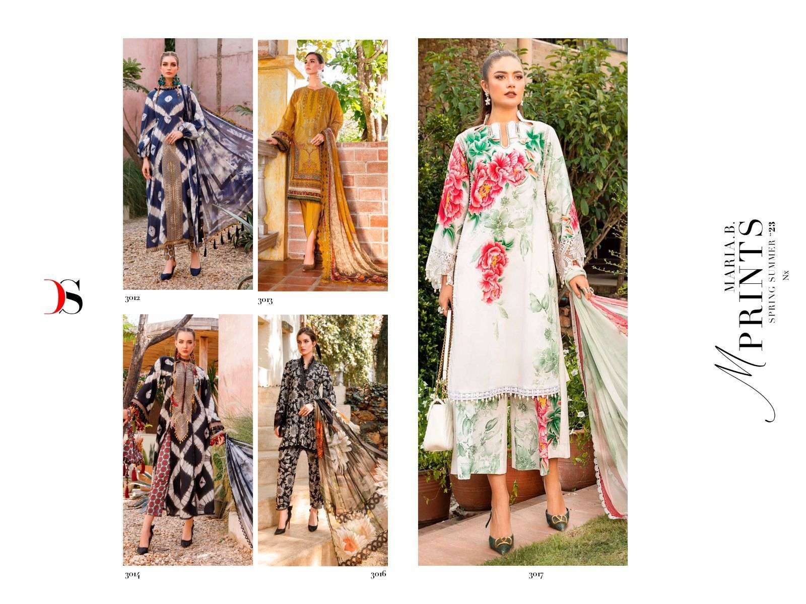 deepsy suits mariab mprints spring summer vol-23 nx pakistani salwar kameez catalogue manufacturer surat 
