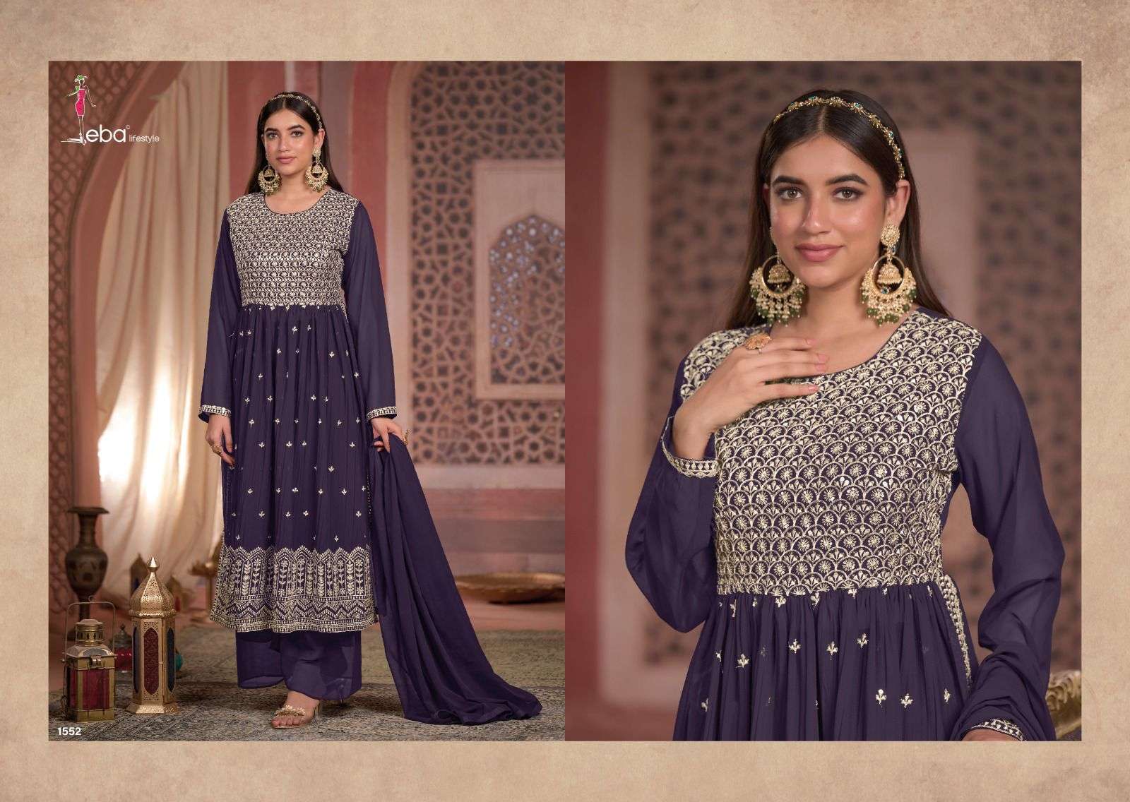 eba lifestyle amirah 1551-1554 series function special designer salwar suits catalogue wholesaler surat