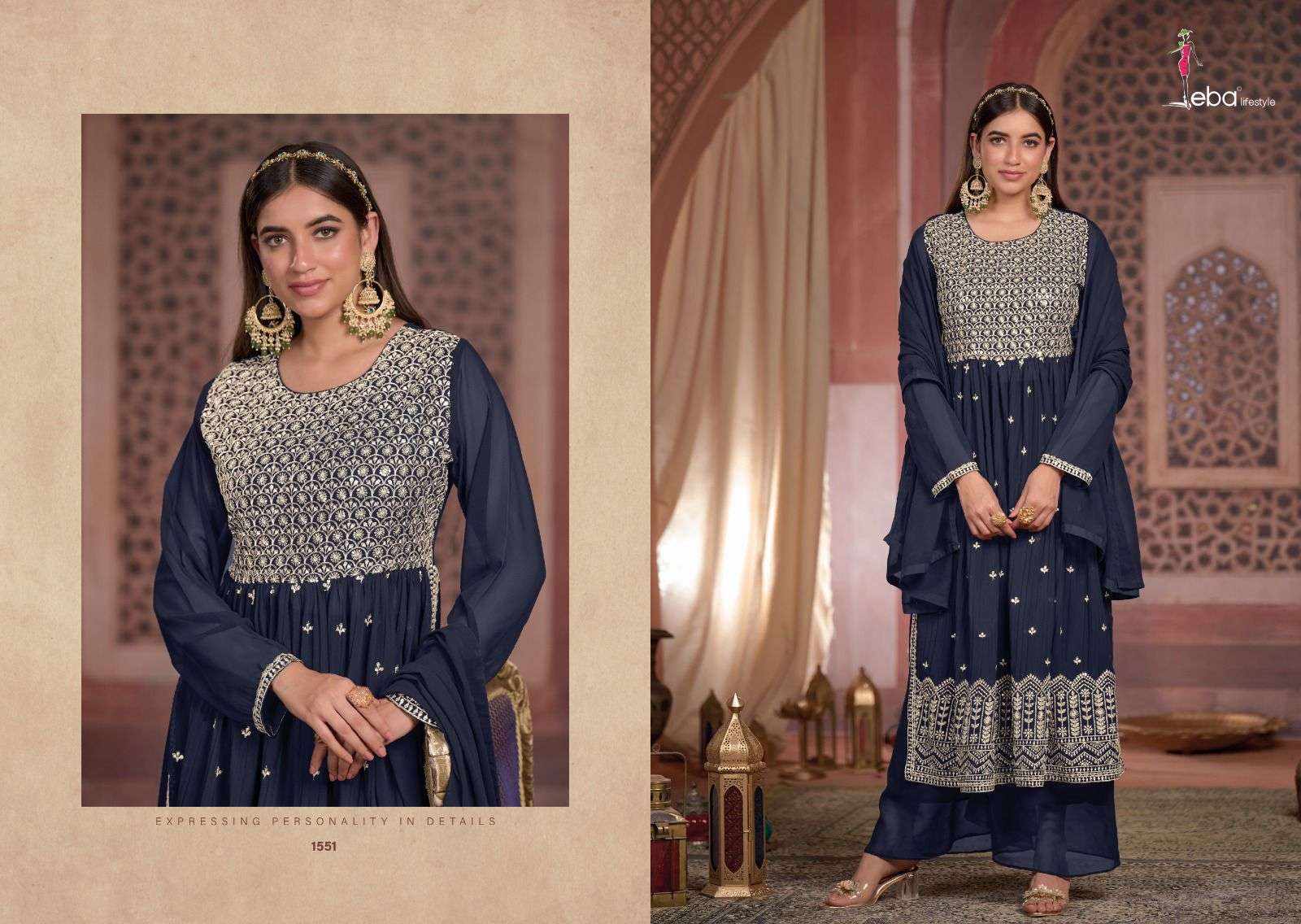 eba lifestyle amirah 1551-1554 series function special designer salwar suits catalogue wholesaler surat