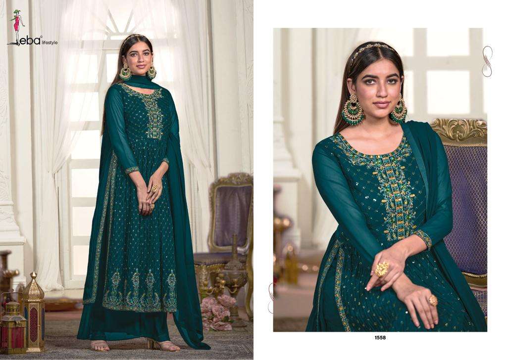 eba lifestyle liana 1555-1558 series designer party wear dress latest catalogue online supplier surat 