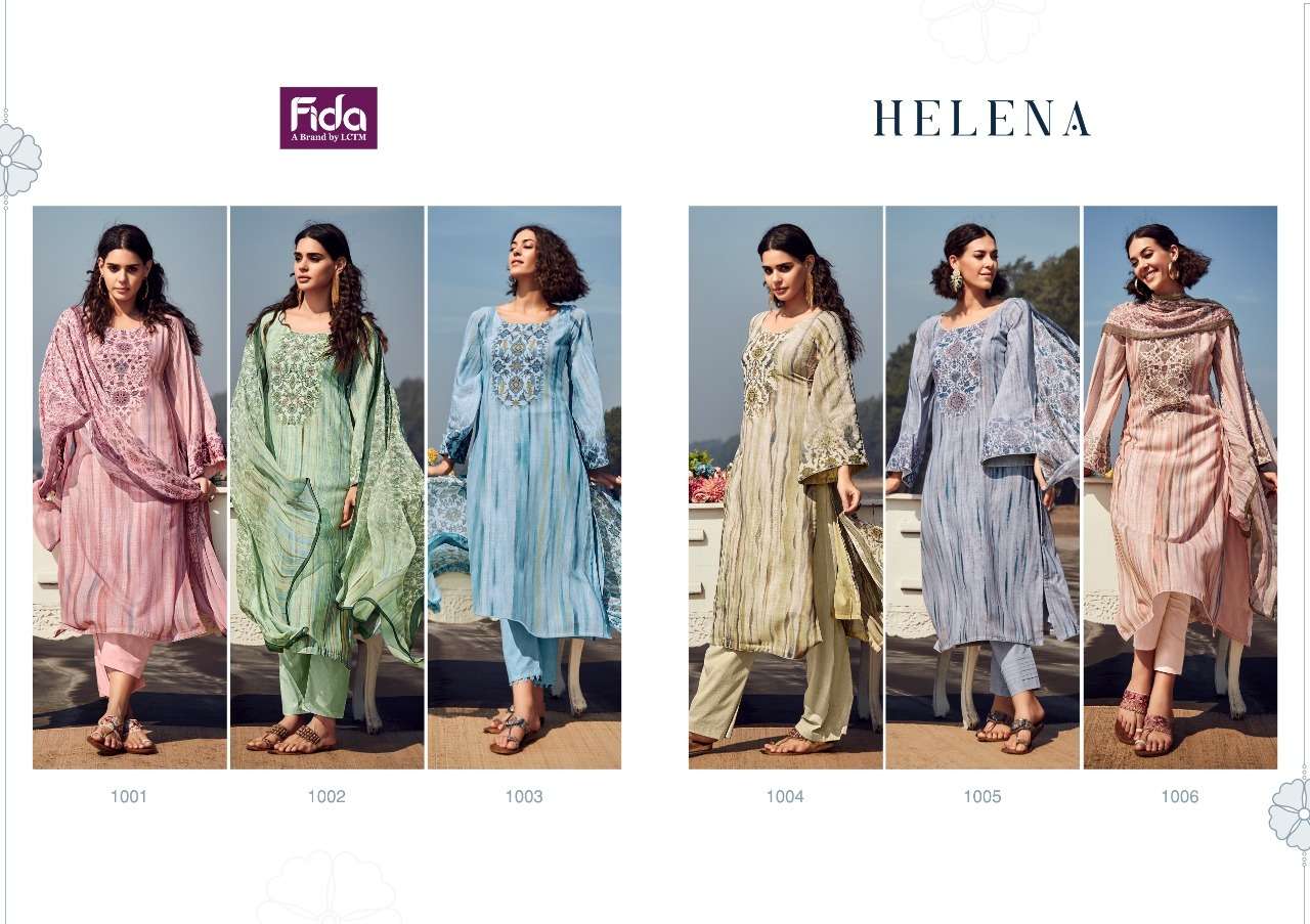 fida helena 1001-1006 series stylish top bottom and dupatta catalogue wholesale price surat 