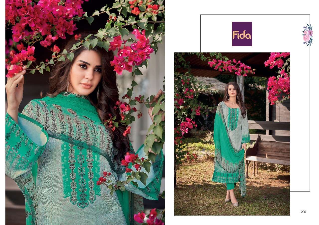 fida shiza 1001-1006 series unstitched designer salwar kameez catalogue wholesale price surat 