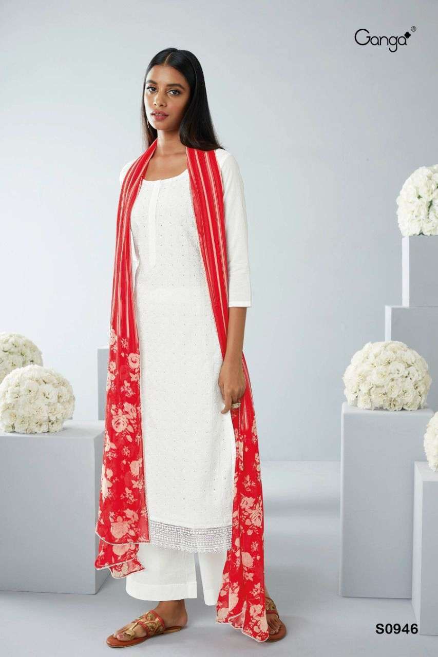 ganga ailee 945-947 series stylish look designer salwar suits online supplier surat