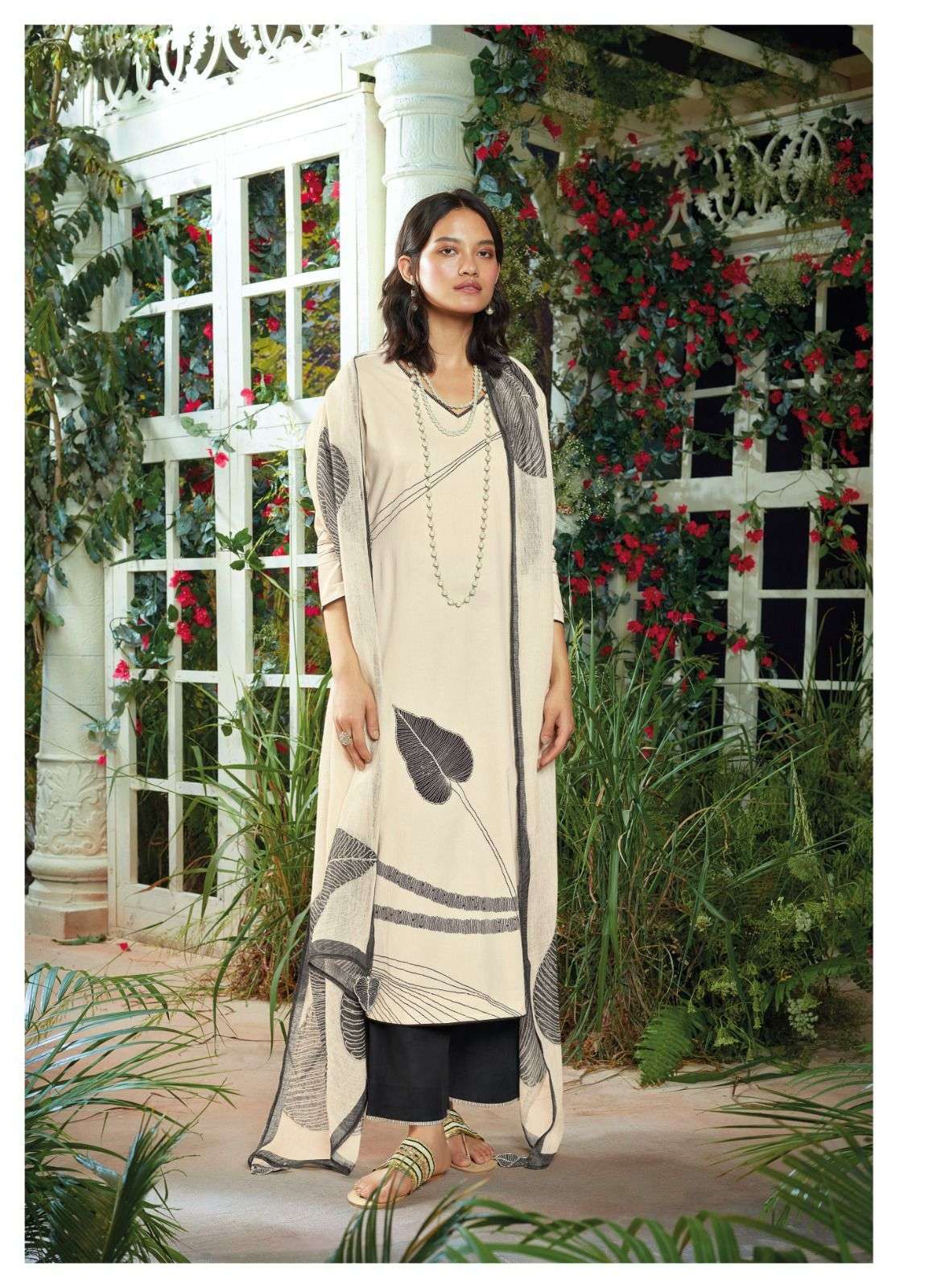 ganga fashion aroha premium cotton fancy dress material collection surat online market