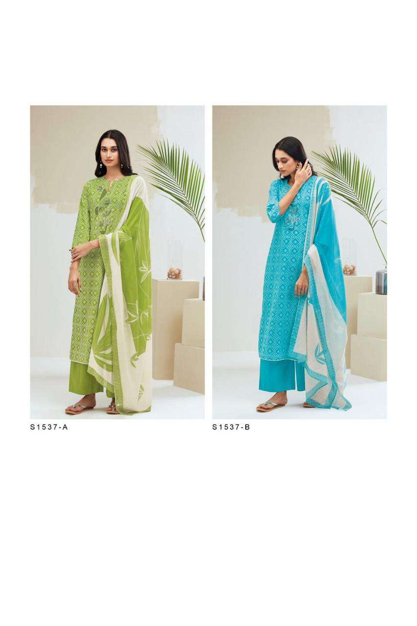 ganga fashion vamika 1537 premium cotton unstich fancy salwar kameez wholesale price surat