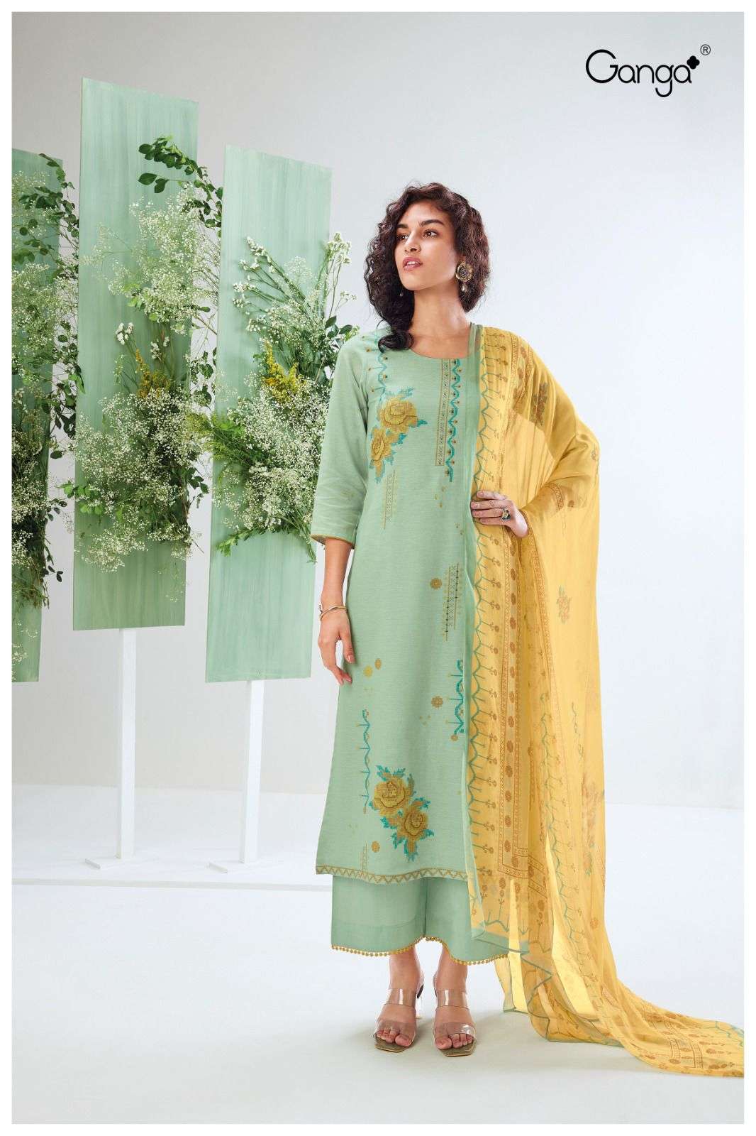 ganga hemani 1598 series stylish designer salwar kameez catalogue manufacturer surat 