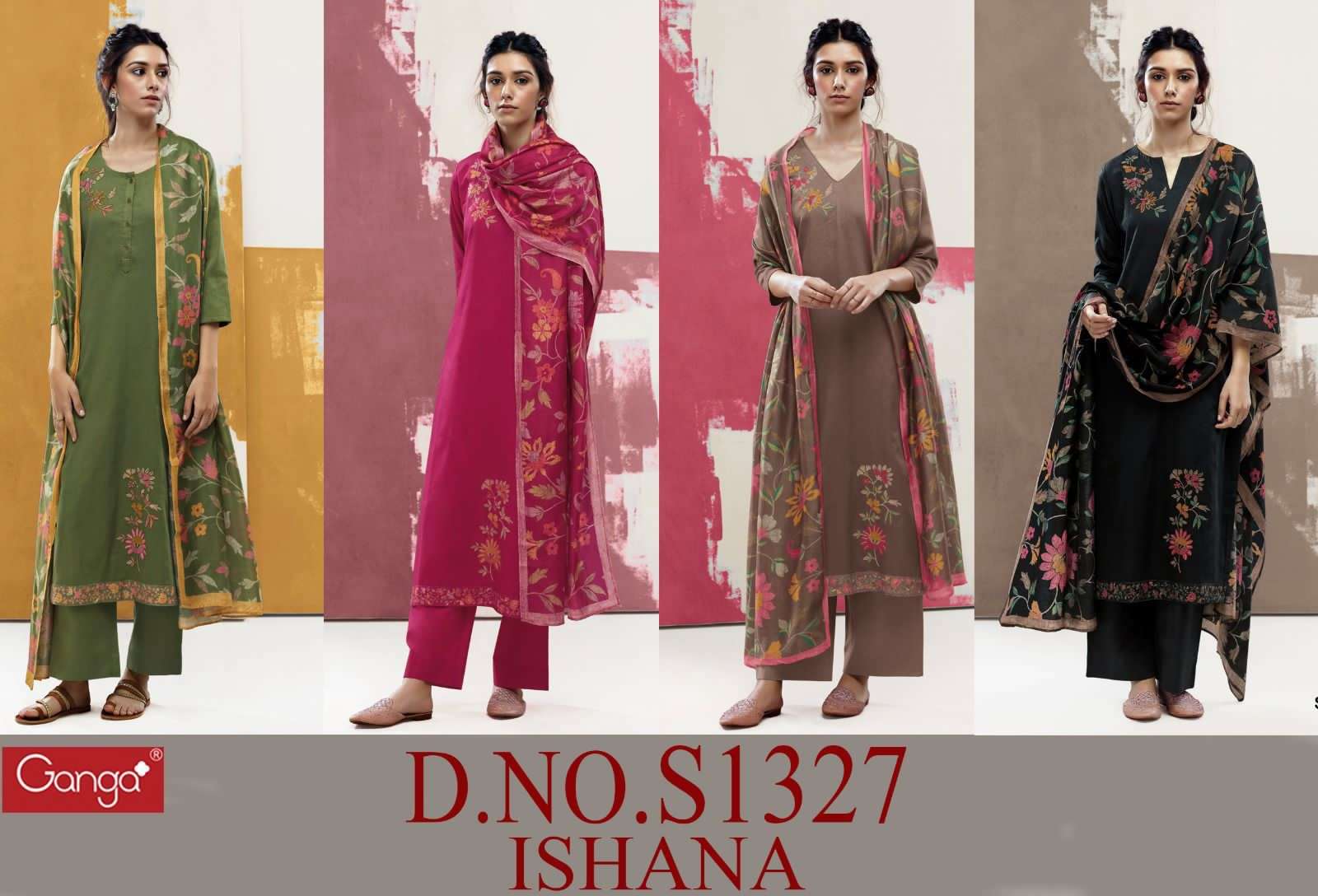 ganga ishana 1327 series exclusive designer salwar kameez catalogue wholesale price surat 