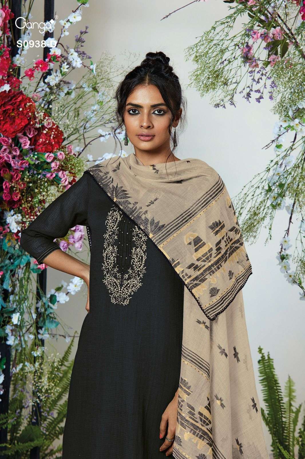 ganga ishana 938 series premium cotton with work designer salwar kameez surat 