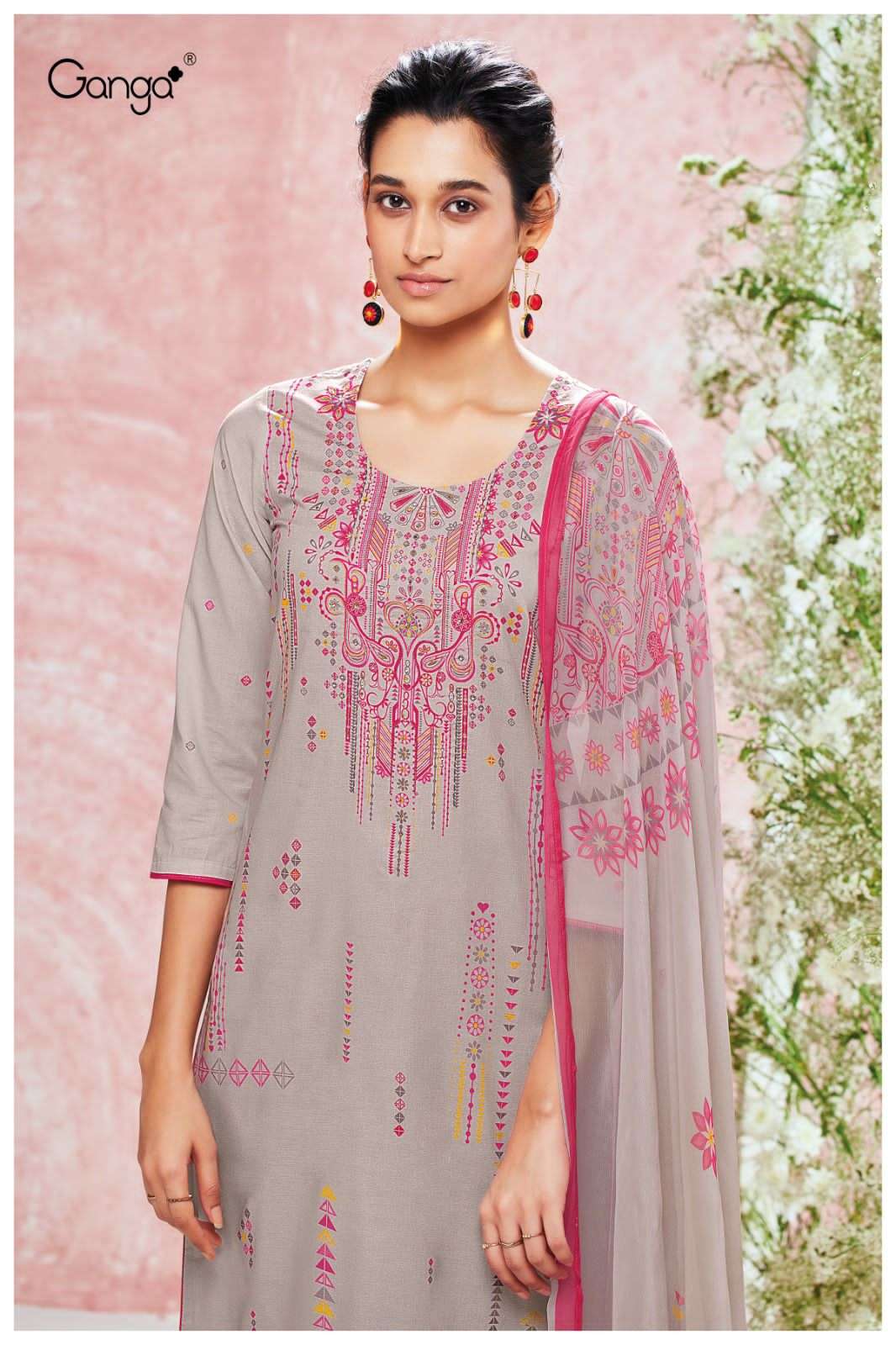 ganga janya 1630 series unstich designer dress material catalogue online dealer surat 