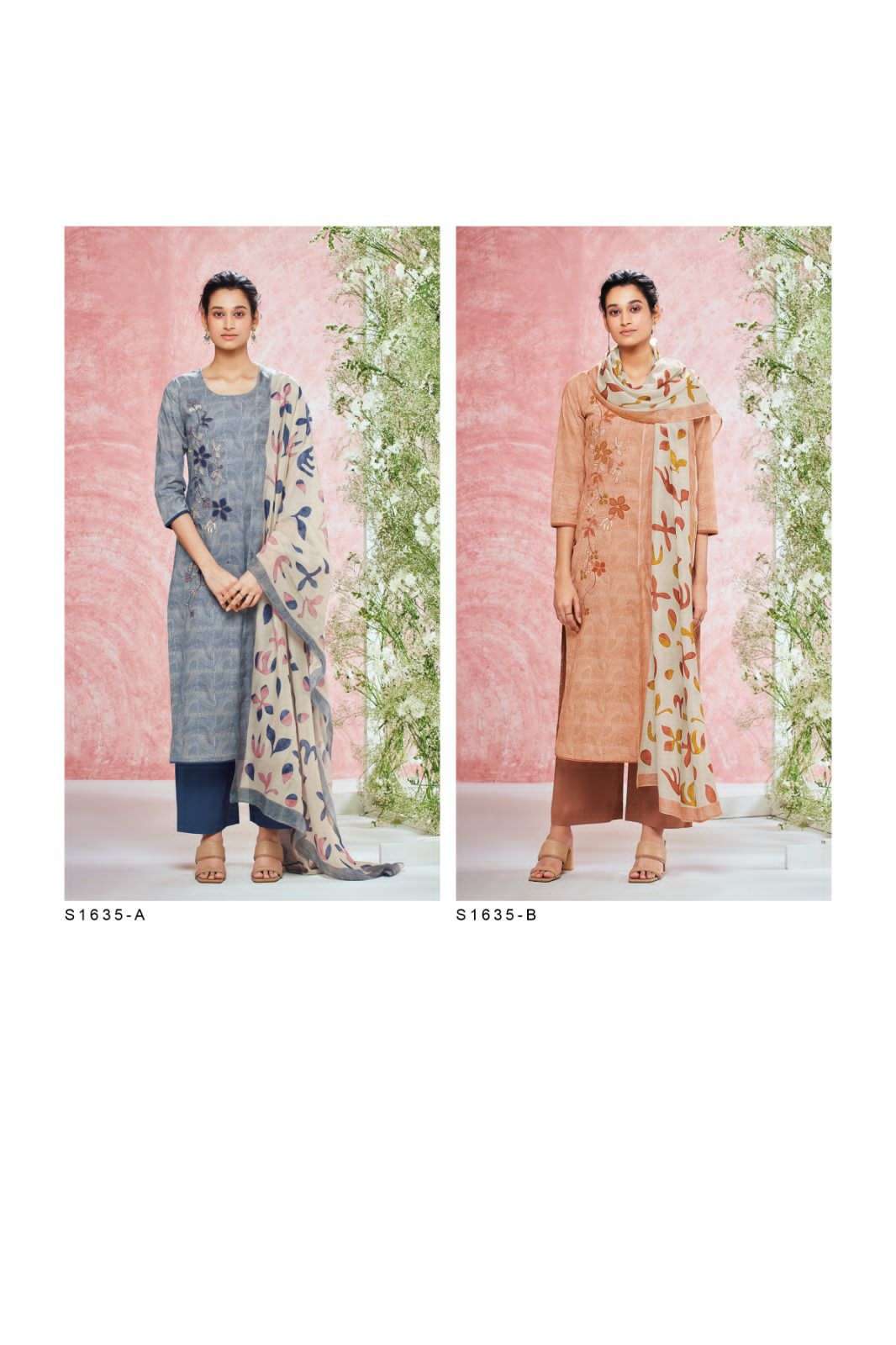 ganga kiara 1635 series exclusive designer salwar kameez catalogue manufacturer surat