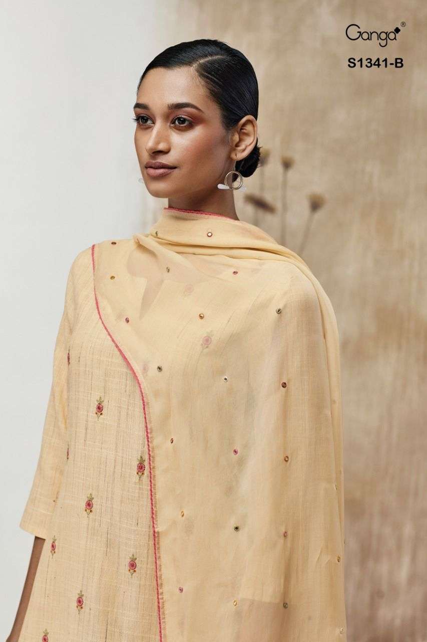 ganga mahonia 1341 series stylish look designer salwar kameez catalogue collection surat 