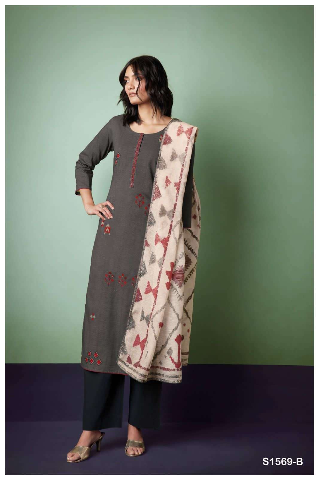 ganga malika 1569 premium cotton designer unstich salwar kameez wholesale price 
