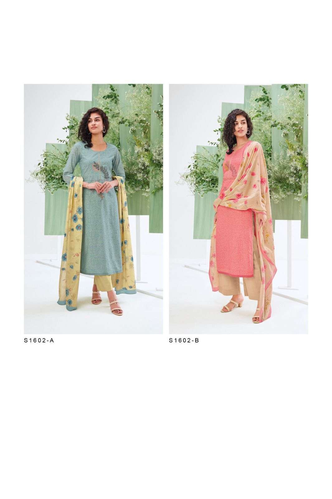 ganga megha 1602 series premium cotton designer salwar kameez catalogue design 2023 