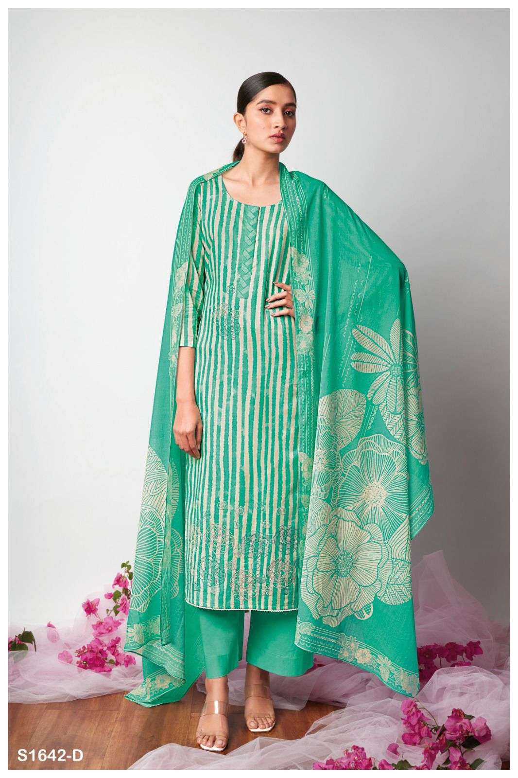 ganga omaja 1642 series exclusive designer salwar kameez catalogue wholesale price surat