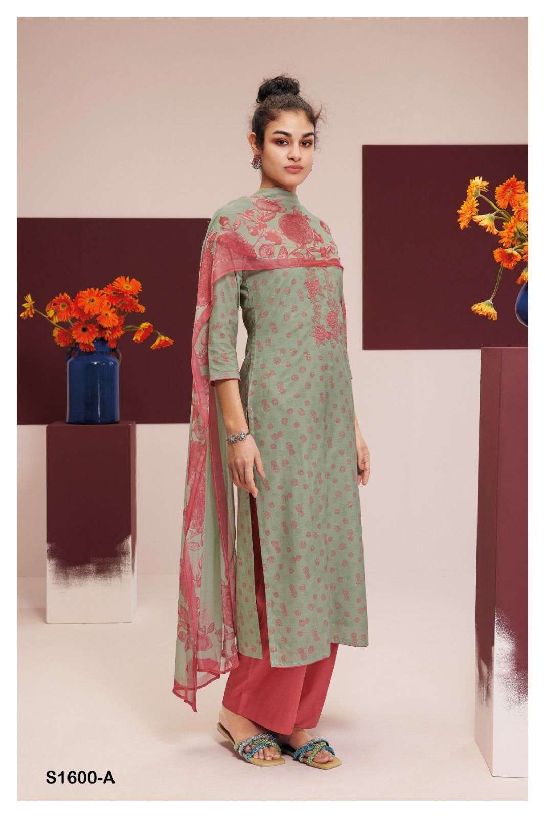 ganga pallavi 1600 series trendy designer top bottom with dupatta latest collection surat 