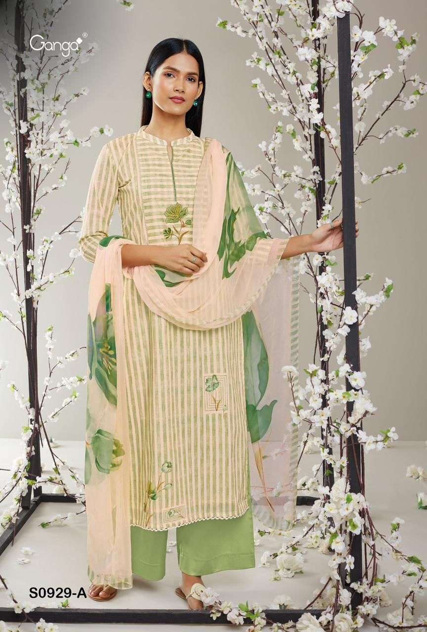 ganga rabta 929 premium cotton punjabi wear unstich salwar kameez wholesale price 