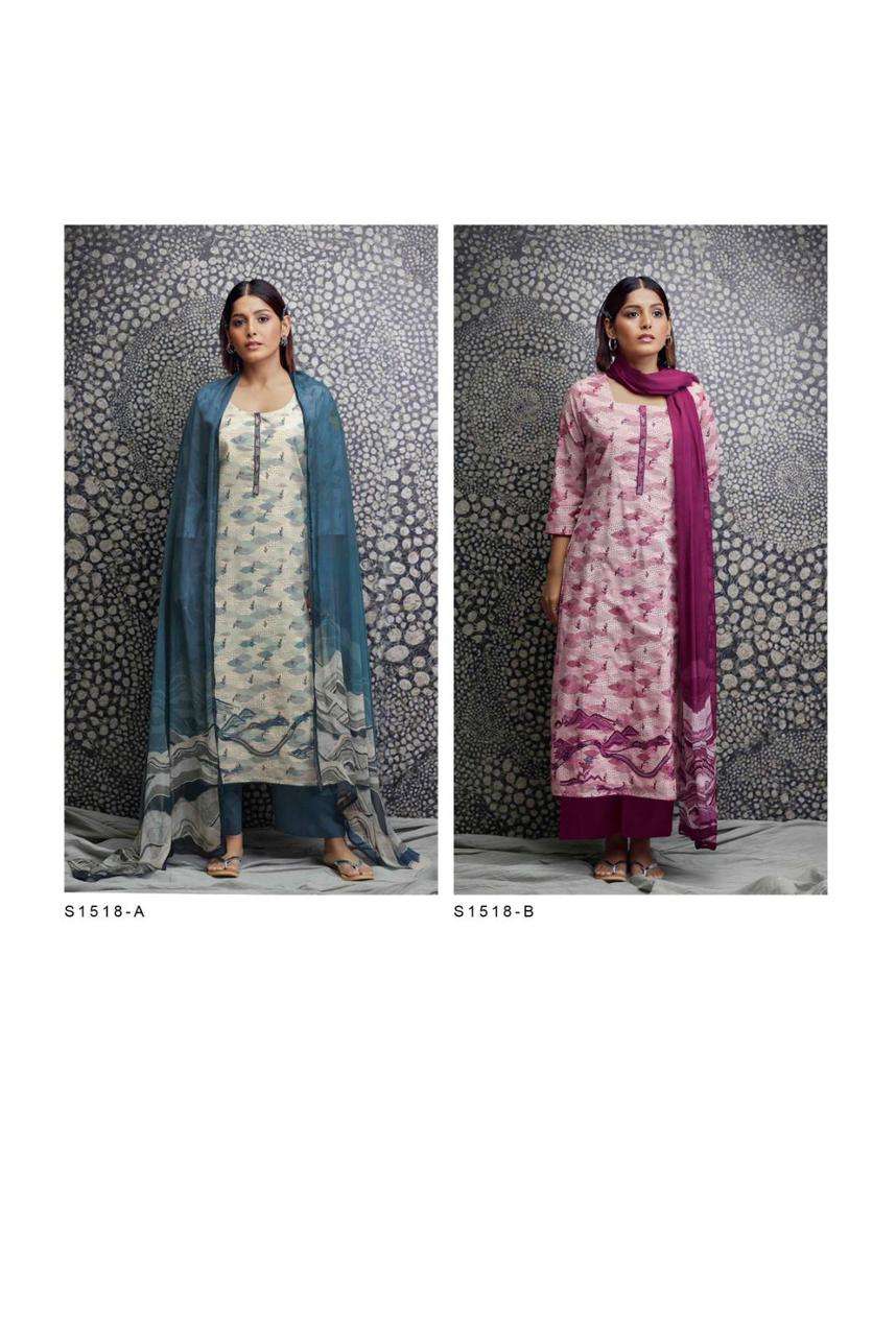 ganga upma 1518 series unstich designer salwar suits catalogue collection surat 