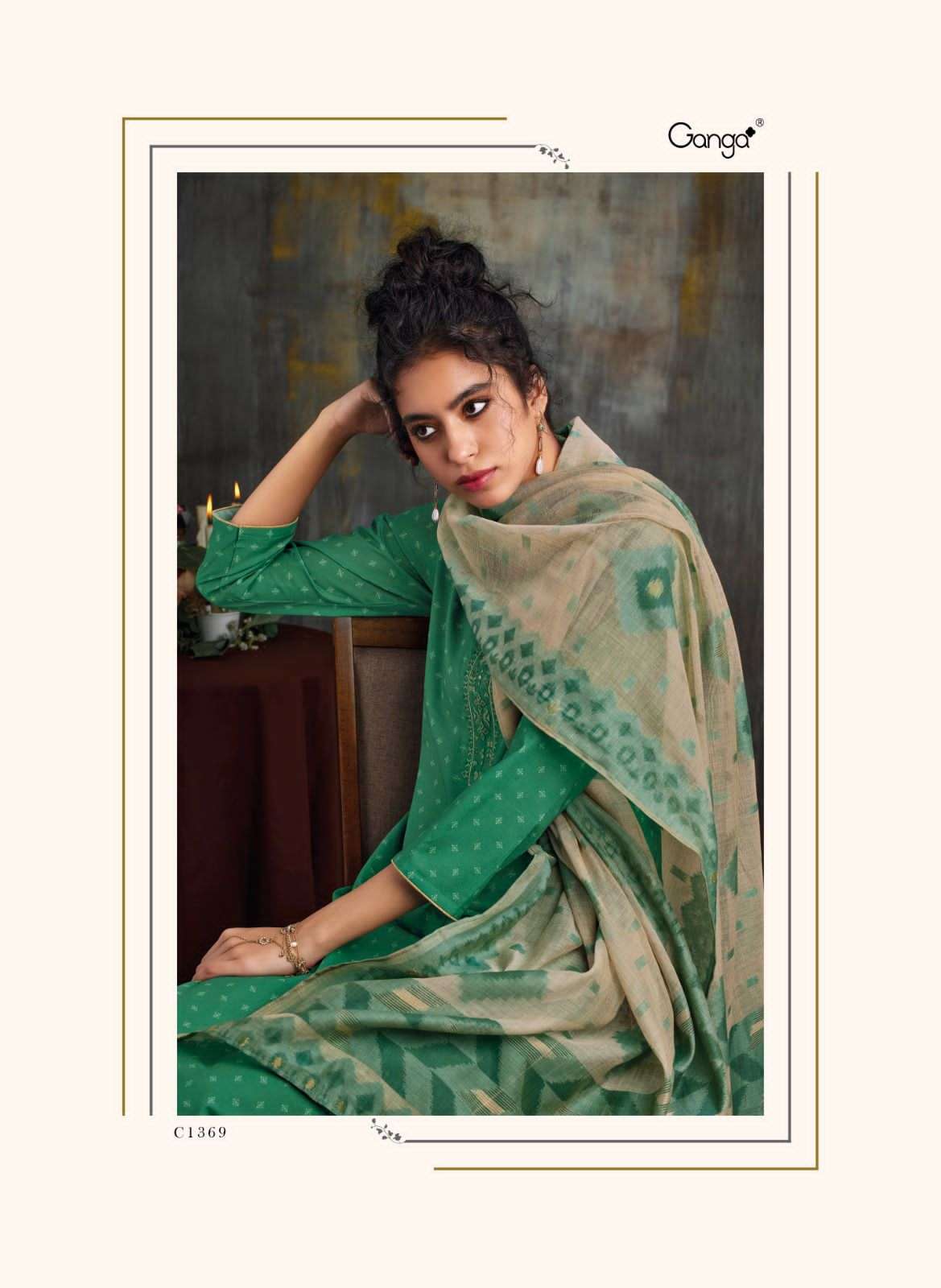 ganga zehra 1367-1372 series premium cotton designer salwar kameez catalogue manufacturer surat 