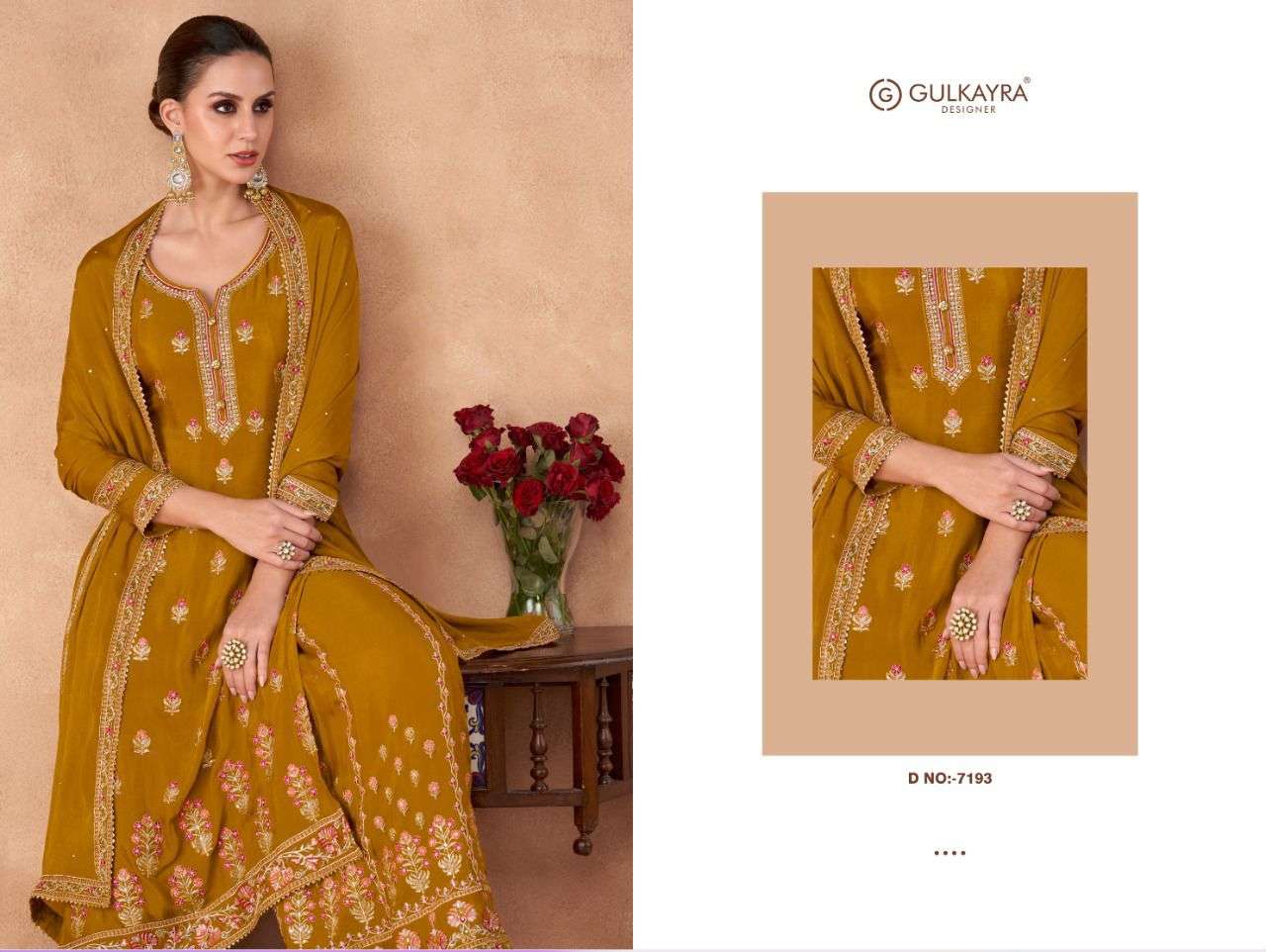 gulkayra designer izhaar 7190-7194 series exclusive designer salwar suits catalogue exporter surat 