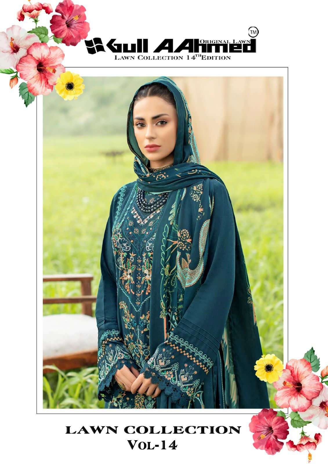 gull aahmed gull aahmed vol-14 131-136 series fancy look designer pakistani salwar suits manufacturer surat 