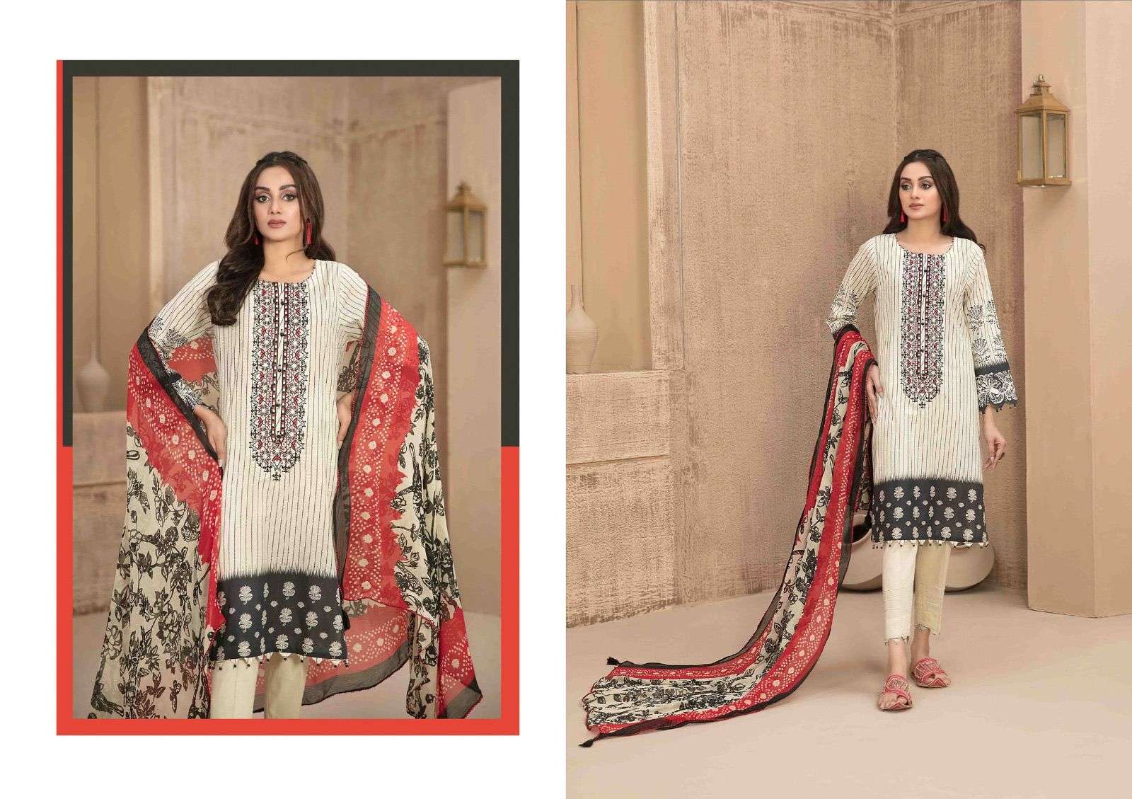 hala ezra cambric cotton designer pakistani salwar suits latest collection catalogue surat 