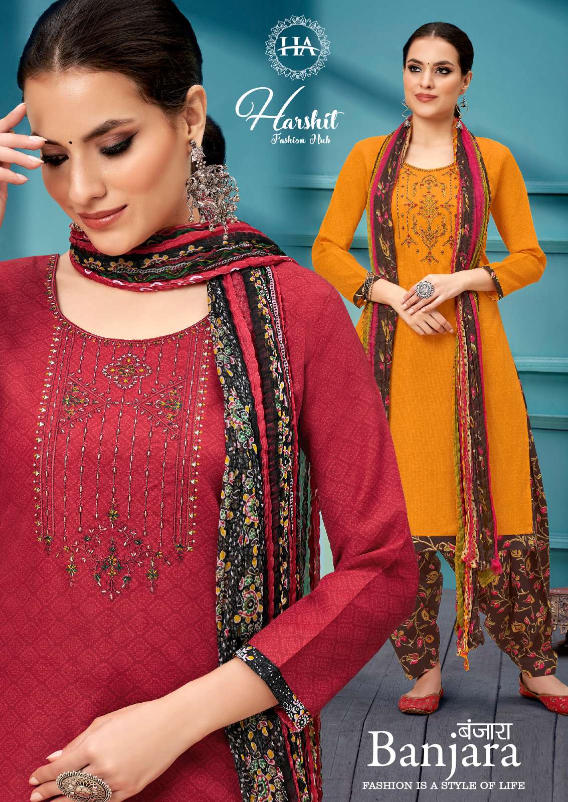 harshit fashion banjara unstich designer salwar kameez catalogue wholesale price surat 