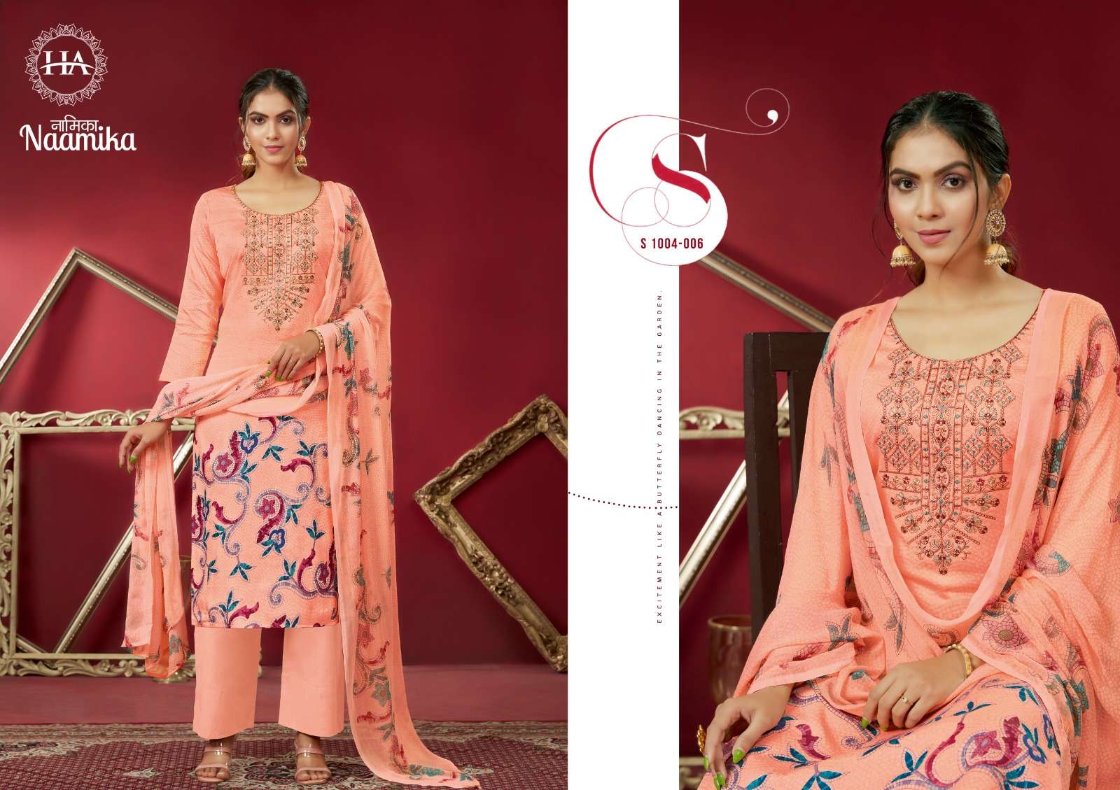 harshit fashion naamika fancy designer salwar suits dress material latest catalogue surat 