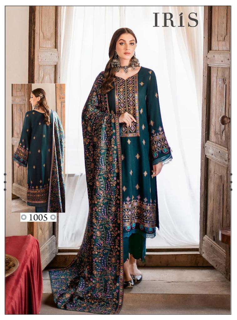 iris afsanah 1001-1010 series pure cotton designer pakistani salwar suits catalogue wholesale price surat 