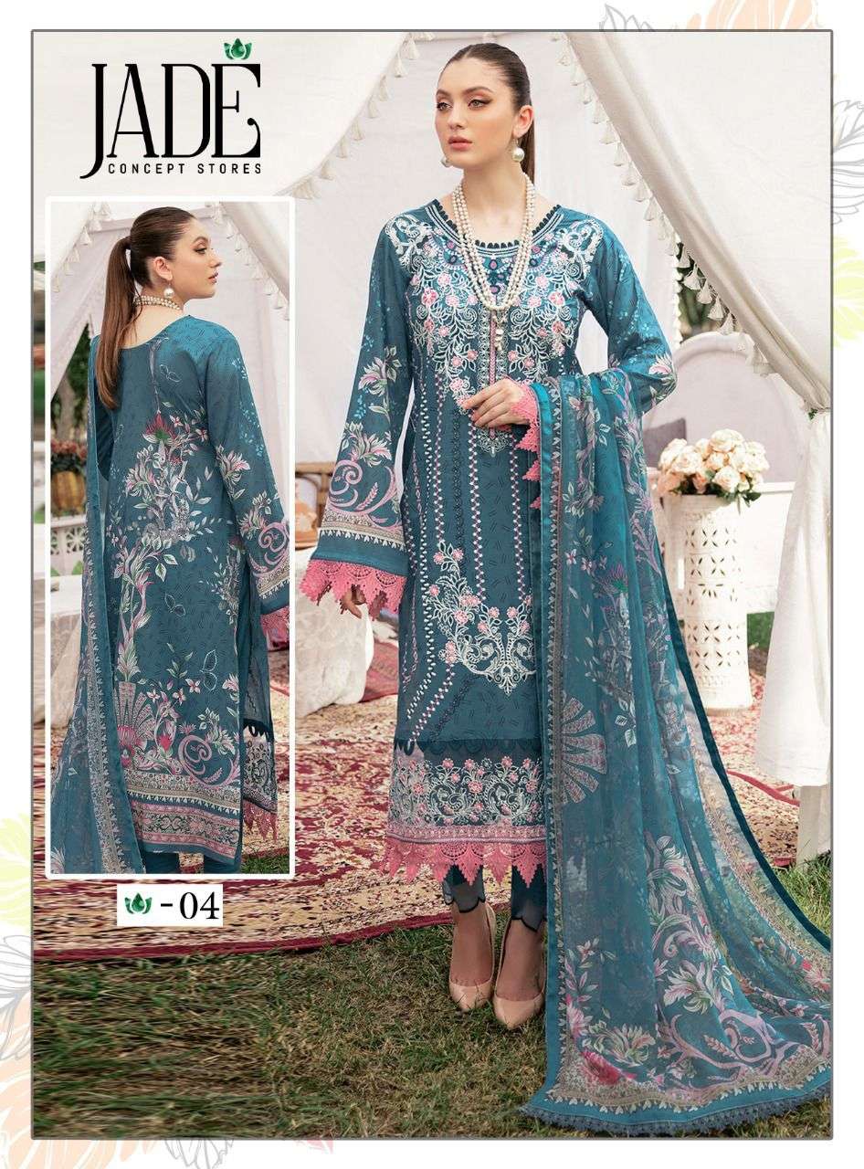 jade chevron 01-06 series fancy designer pakistani salwar suits catalogue wholesaler surat 