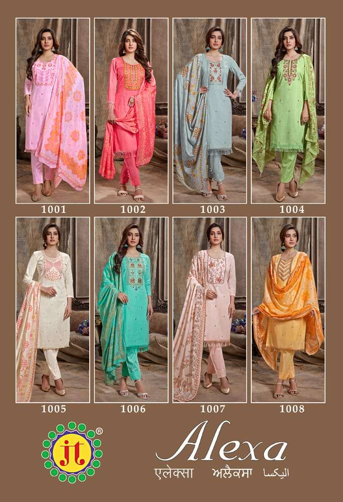jamatmal tilokchand alexa 1001-1008 series stylish designer salwar kameez catalogue design 2023 