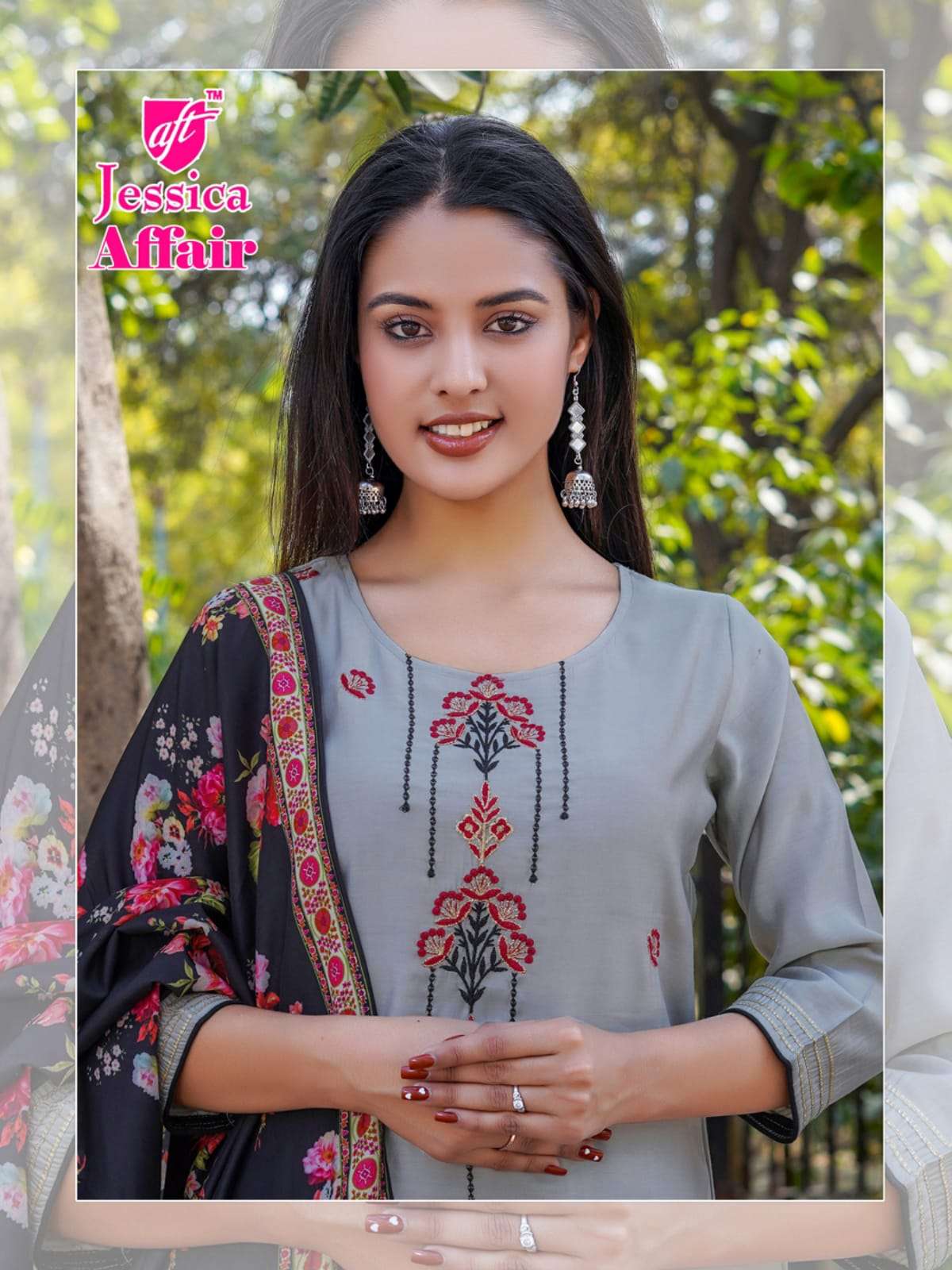 jessica affair vol-1 chanderi fancy top with printed dupatta collection wholesale price 